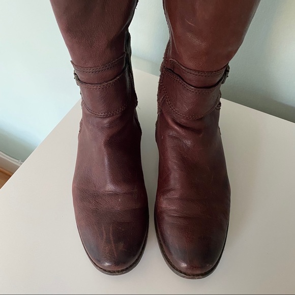 Frye Brown Leather Riding Boot 8 - Picture 2 of 4